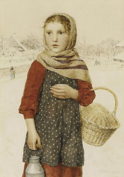 girl in winter landscape